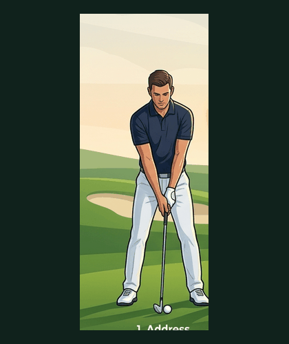 Golfer character swinging a golf club